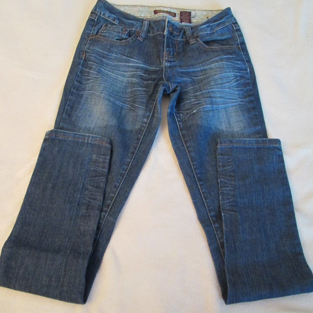 ZD Women's Denim Distressed Blue Jeans Skinny Pants Size 3